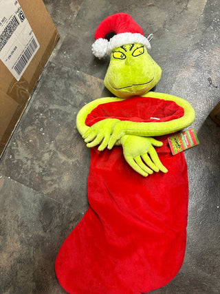 Grinch Plush Stocking - Boutique Bella BellaChristmas