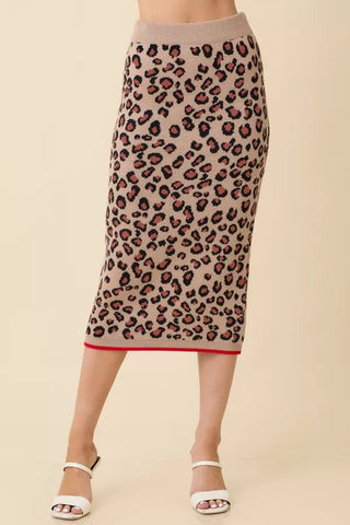 Guchie Inspired Leopard Skirt - Boutique Bella BellaSkirt