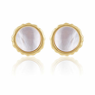 Gwen Mother of Pearl Stud - Boutique Bella BellaEarrings