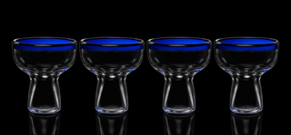 Hand Blown Margarita Glass Luxury Hand Blown Confetti Margarita Martini Champagne Gl - Boutique Bella Bella