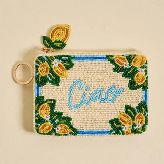 Handcrafted Beaded Pouch – Ciao - Boutique Bella BellaZipper Pouch