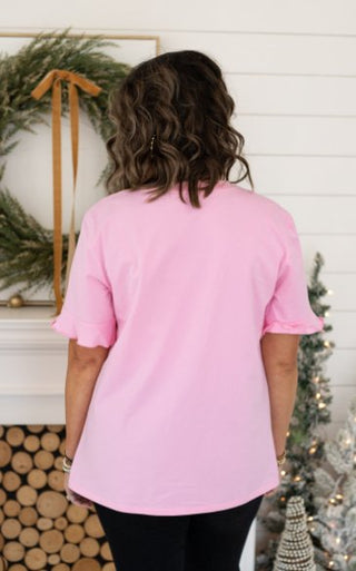 Handsome On Pink Nutcracker Tee - Boutique Bella BellaChristmas Tshirt