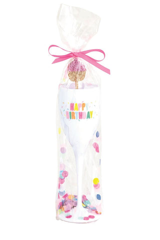 Happy Birthday Acrylic Flute - Boutique Bella BellaCup