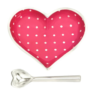 Happy Hearts Pink and White Dots - Boutique Bella BellaDishes