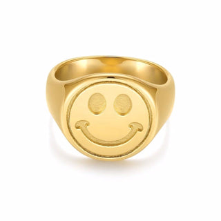 Happy Signet Ring - Boutique Bella BellaRing