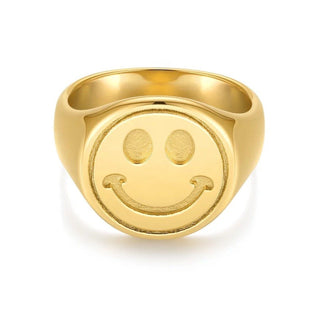 Happy Signet Ring - Boutique Bella BellaRing