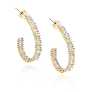 Hazel CZ Hoop - Boutique Bella BellaEarring