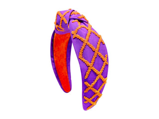 Headband Game Day - Purple and Orange - Boutique Bella BellaDistress