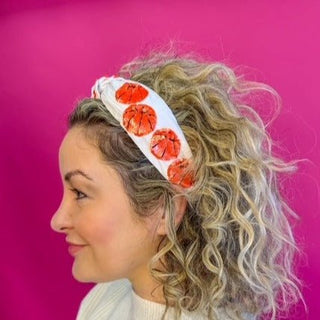 Headband Knot - Basketball - Boutique Bella BellaDistress