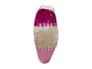 *Headband Knot - Pink and White Color Block Sequin - Boutique Bella BellaDistress