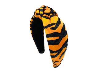 Headband Knot - Tiger Print with Black Sequin - Boutique Bella BellaHair Accessories