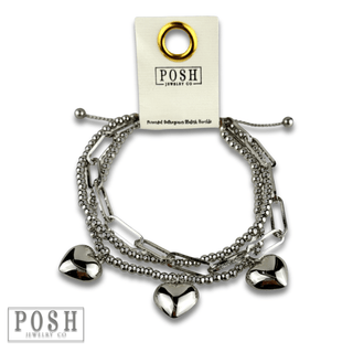 Heart charm slide bracelet - Boutique Bella BellaBracelets