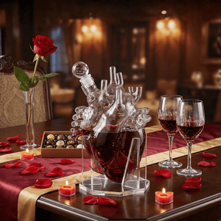 Heart Decanter Whiskey Wine Decanter Set By Organ Aerator Funny Gift For That Someon - Boutique Bella Bella
