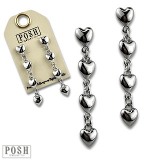Heart drop earring - Boutique Bella BellaEarrings