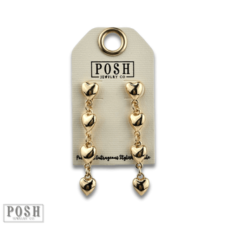 Heart drop earring - Boutique Bella BellaEarrings