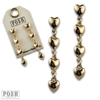 Heart drop earring - Boutique Bella BellaEarrings