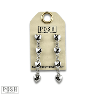 Heart drop earring - Boutique Bella BellaEarrings