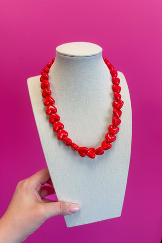Heart Necklace - Red - Boutique Bella BellaNecklaces
