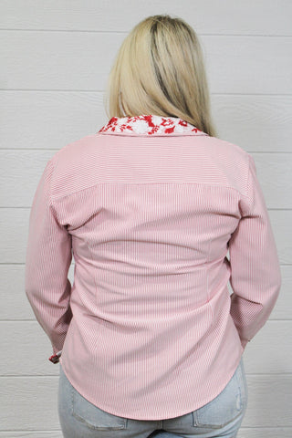 Heidi Top - Red - Boutique Bella BellaBLOUSE