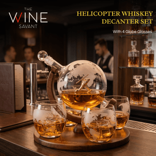 Helicopter Whiskey Decanter Gift Set Premium Barware Gift Elegant Drinkware Collection - Boutique Bella BellaDecanter Sets
