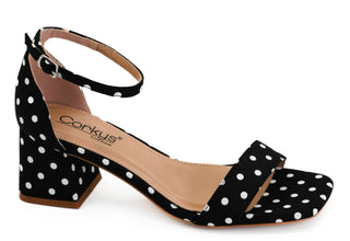 Hey Girl - Save the Date Black White Polka Dots Heels - Boutique Bella BellaHeels