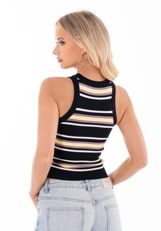 High Line Racer Tank - Black - Boutique Bella BellaTank Top