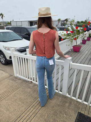 High Rise Stretchy Flare Jeans - Boutique Bella BellaPants