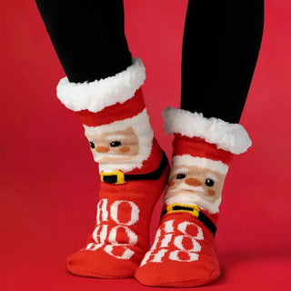 Ho Ho Ho Boot Slipper Socks - Boutique Bella BellaSock