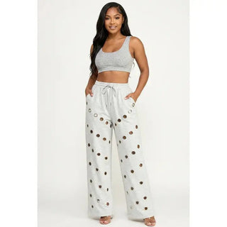 Hole Lotta Style Pants - Grey - Boutique Bella BellaPants