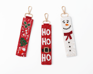 Holiday Beaded Key Ring - Boutique Bella BellaKeychain