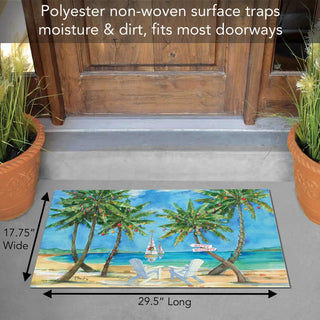 "Holiday Palms" Indoor/Outdoor Entryway Floor Mat - Boutique Bella Belladoormat