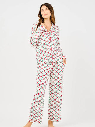 Holiday Trellis PJ Pant Set - Boutique Bella Bellapajama set