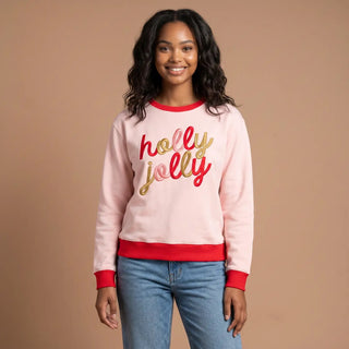 Holly Jolly Signature Crew - Boutique Bella BellaChristmas Apparel
