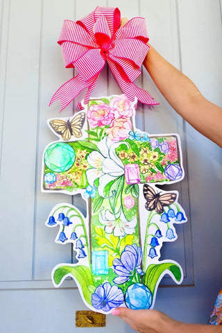 Home Themed Home x Brianna Cannon "More Precious Than Rubies" Cross Door Hanger - Boutique Bella BellaDOOR HANGER