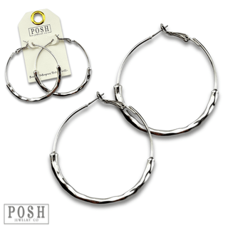 Hoop earring with tube beads, last call - Boutique Bella BellaEarrings