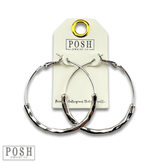 Hoop earring with tube beads, last call - Boutique Bella BellaEarrings