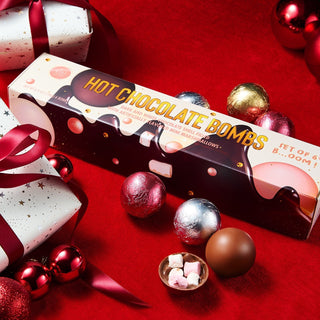 Hot Chocolate Bombs Set Of 6 3 Flavors Of White Fudge Brownie Strawberry Chocolates Delicious Cocoa - Boutique Bella Bella