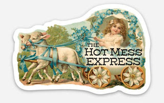 Hot Mess Express Funny Sticker - Vintage Style Girl - Boutique Bella BellaStickers