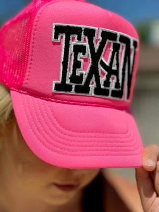 Hot Pink Texan Trucker Hat - Boutique Bella Bellatrucker hat