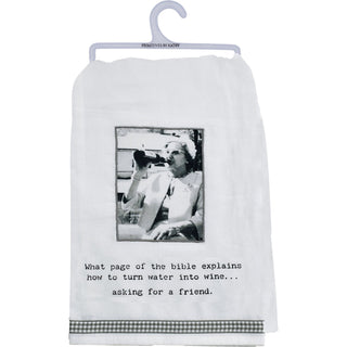 How To Turn Water Into Wine Kitchen Towel - Boutique Bella BellaKitchen Towel