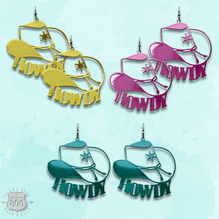 Howdy cowboy hat earring - LC - Boutique Bella BellaEarrings