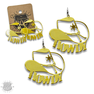 Howdy cowboy hat earring - LC - Boutique Bella BellaEarrings