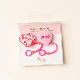 Hugs & Kisses Straw Topper Set - Boutique Bella BellaStraw Topper