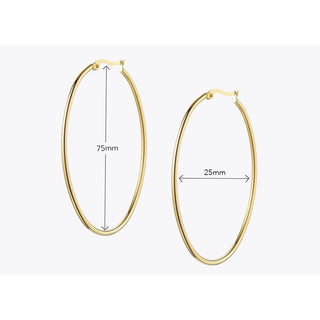 Hula Oval Hoops - Boutique Bella BellaEarrings