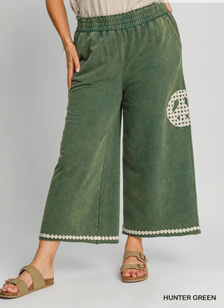 Hunter Green Peace Pants - Boutique Bella BellaPants