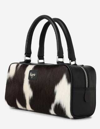 Hyna Cordoba Bowling Bag (Natural Black) - Boutique Bella BellaPurse