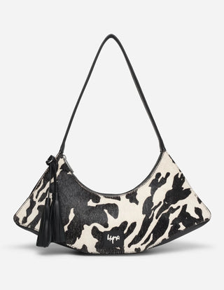 Hyna Iconic Renegade Shoulder Bag (B&W) - Boutique Bella BellaPurse