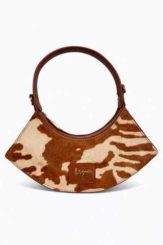 Hyna Mini Nocturne Renegade Tan & White - Boutique Bella BellaPurse