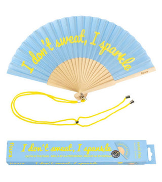 I Don't Sweat I Sparkle Handfan - Glows in the Dark - Boutique Bella Bella