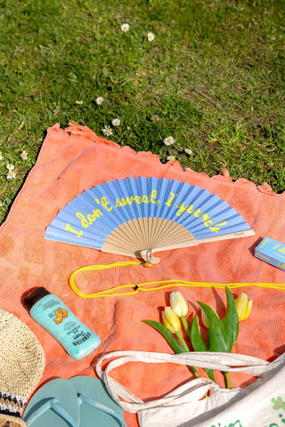 I Don't Sweat I Sparkle Handfan - Glows in the Dark - Boutique Bella Bella